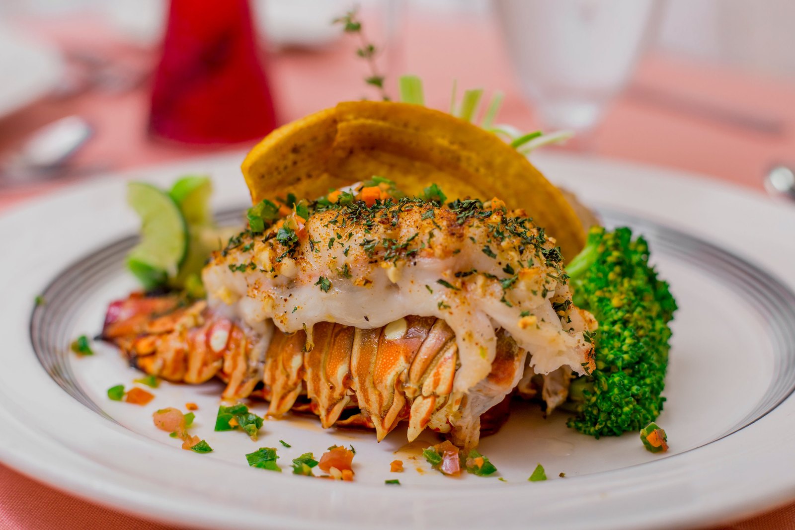 Grilled lobster, island style
