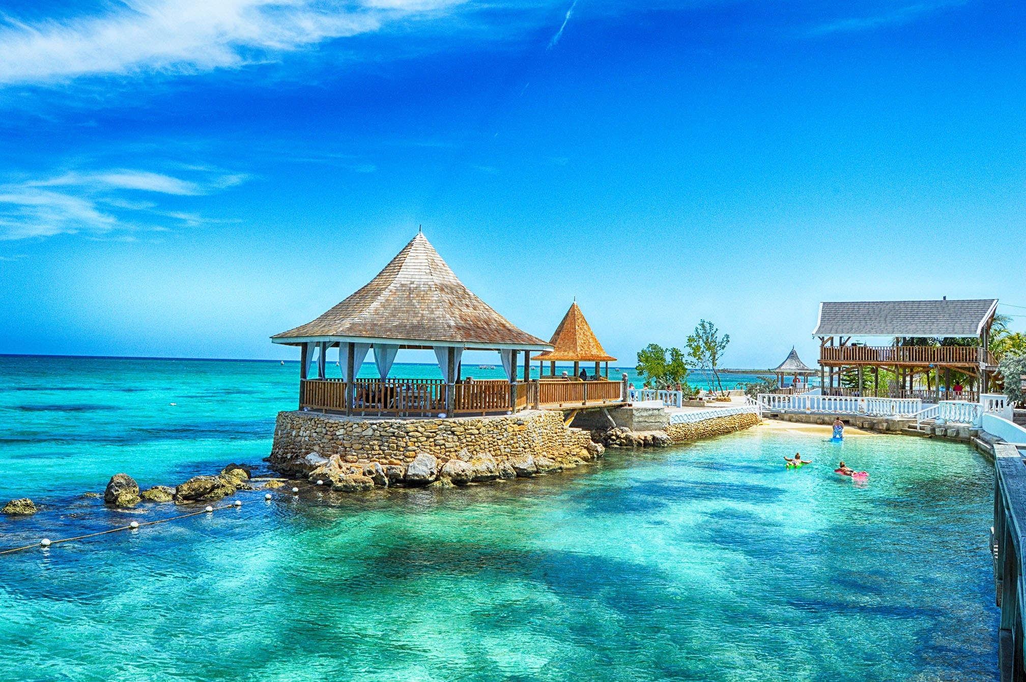 The private overwater gazebo at SeaGarden Beach Resort