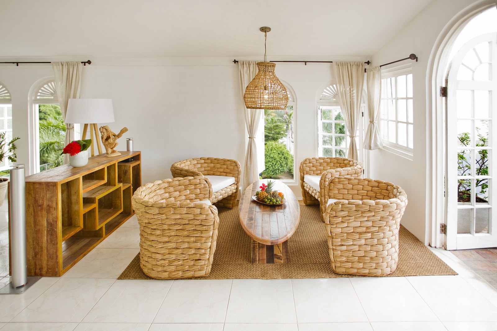 Bohemian Suite with platform beds and minimalist decor