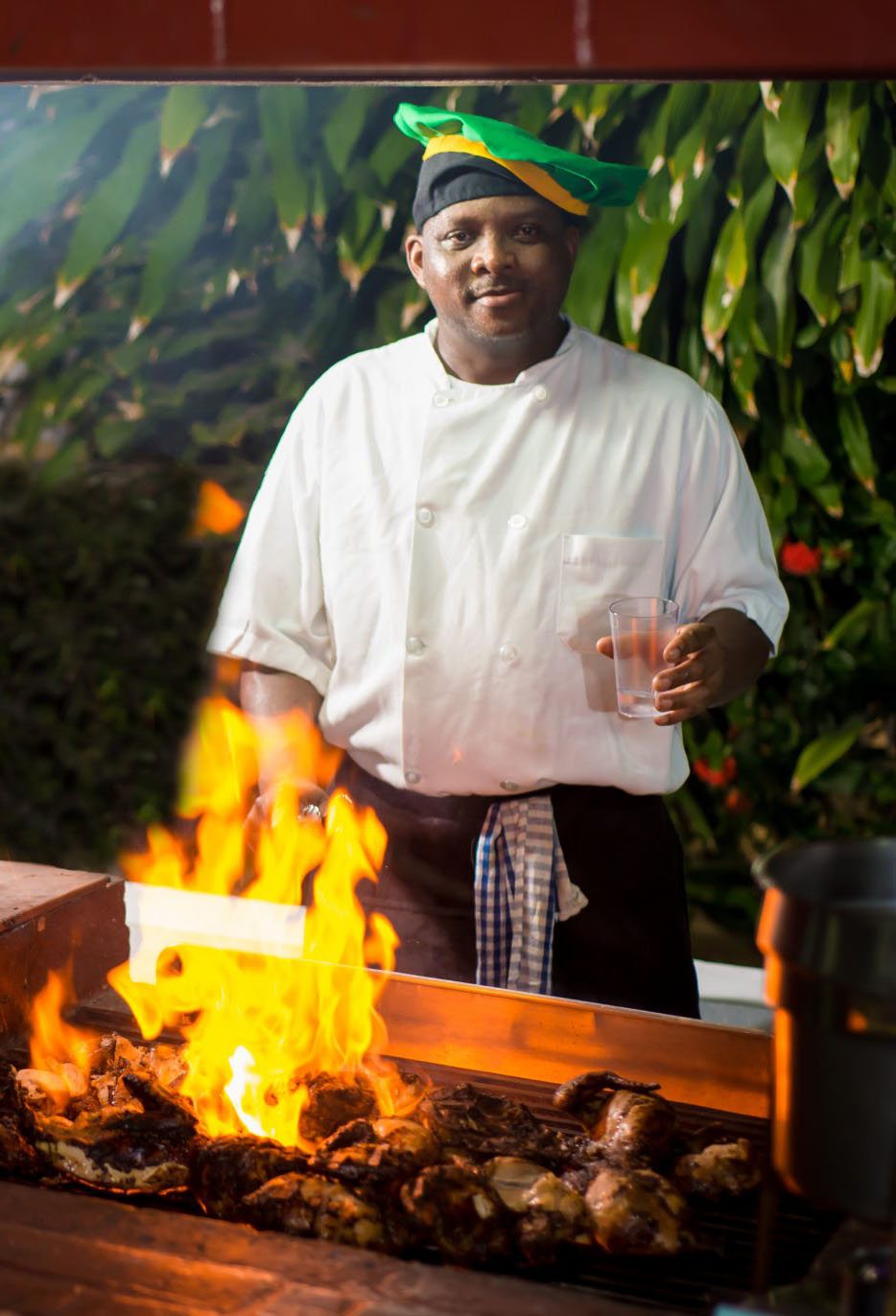 Fresh from the jerk grill at SeaGarden Beach Resort